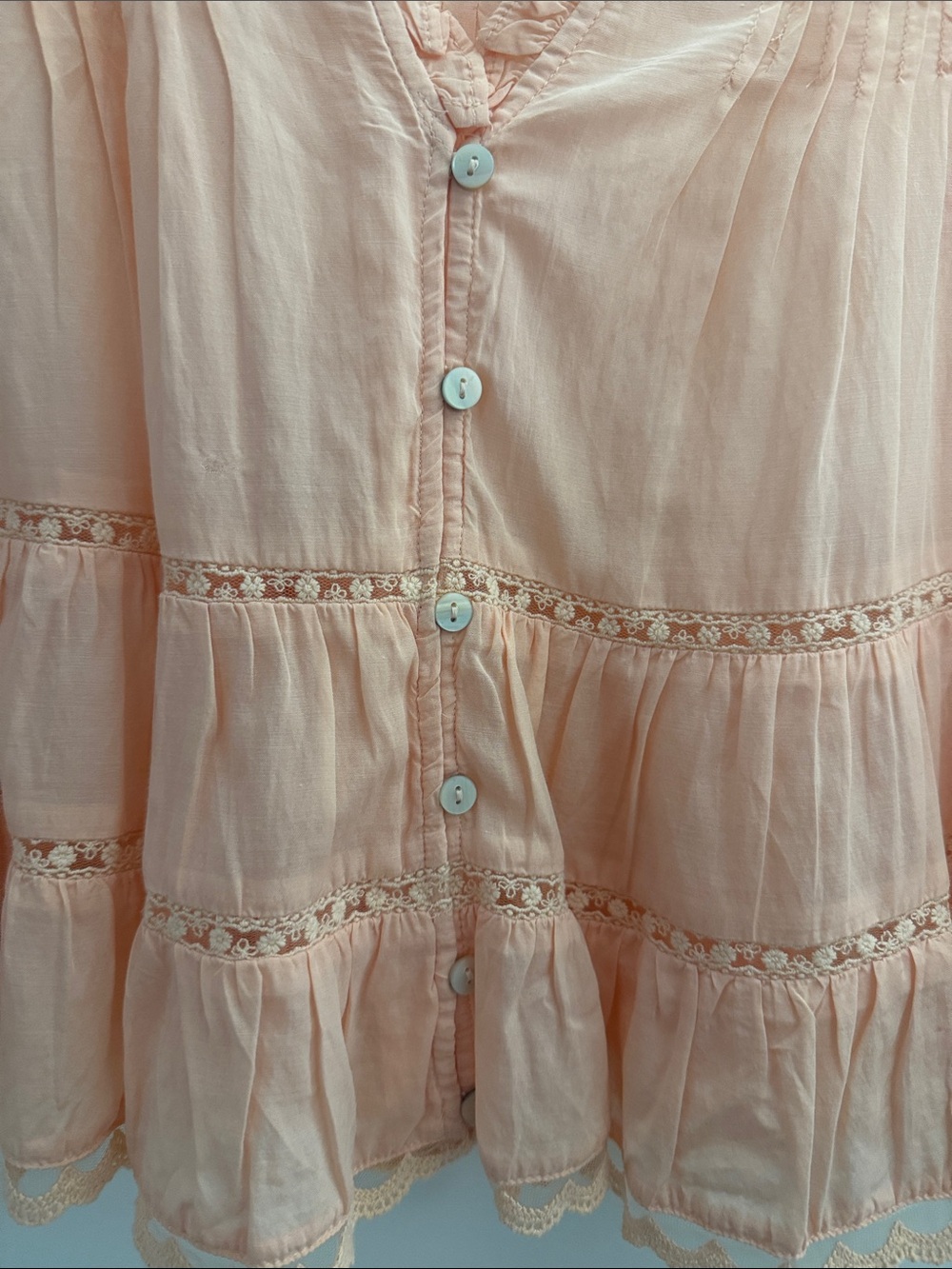 H&M Peach Ruffle Button-Up Blouse - Picture 3 of 4
